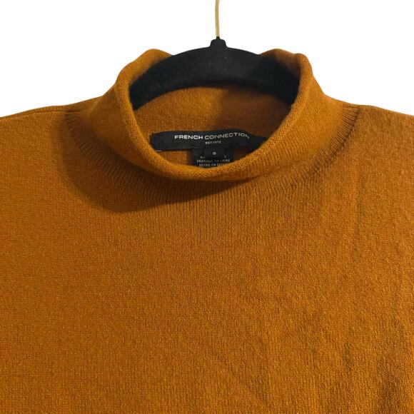 French Connection Mock Neck Burnt Orange Sweater Size Small - Picture 3 of 5